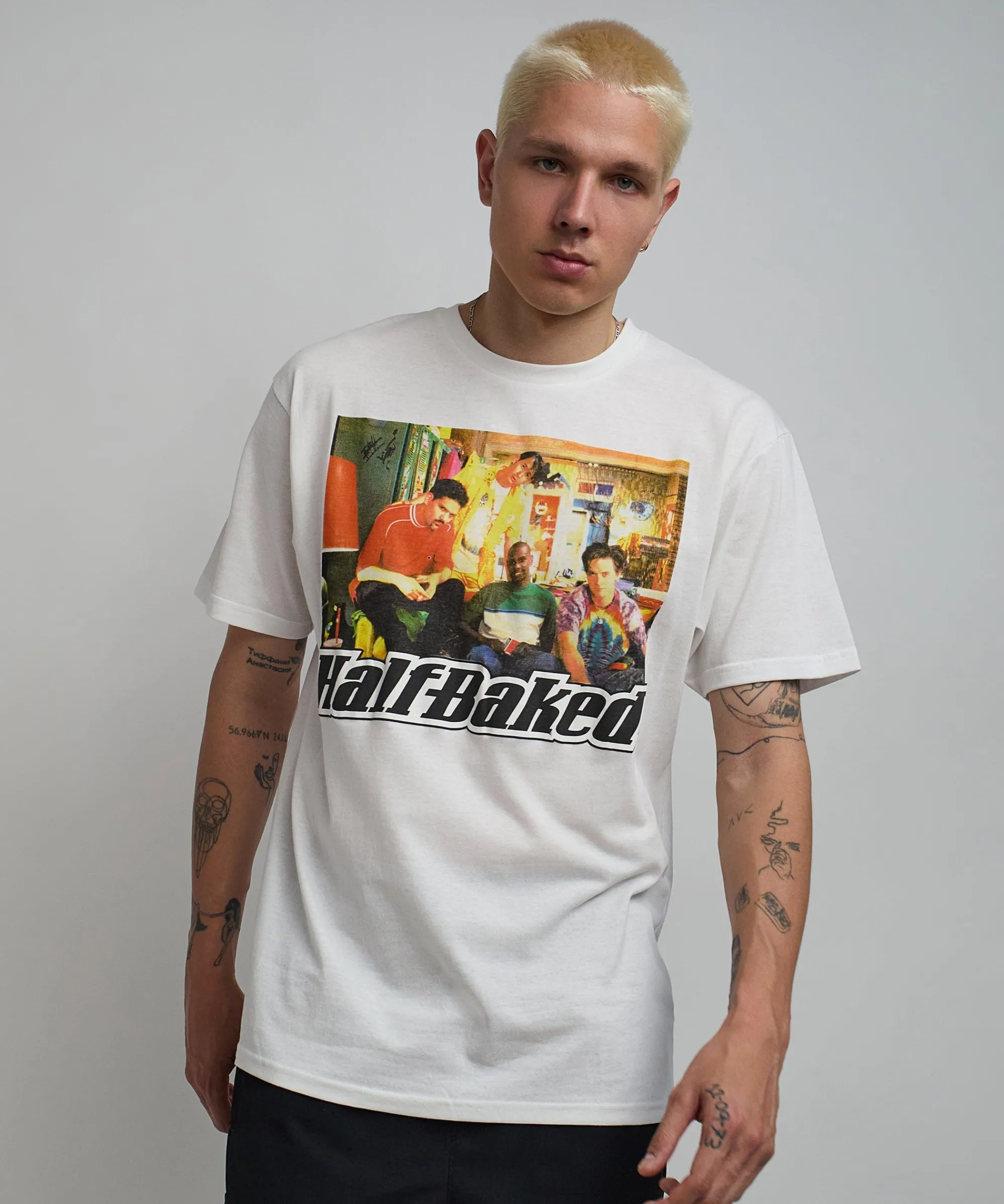half_baked_couch_short_sleeve_tee__white_6.webp Outlet Half Baked Couch Short Sleeve Tee - White Graphic Tees