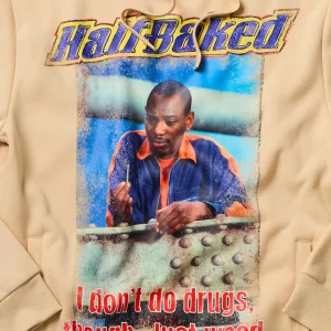 Clearance Half Baked Just Weed Hoodie - Khaki Hoodies | Hoodies