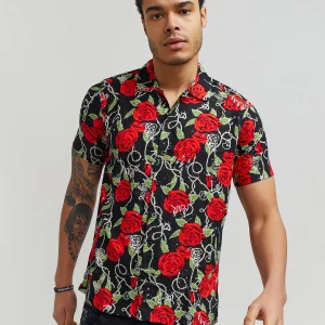Best Sale Harper Rose Allover Print Short Sleeve Shirt Button Downs