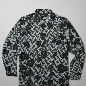 Best Sale Harwood Allover Print Viscose Long Sleeve Woven Shirt Button Downs