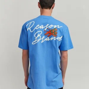 Online Heart Broken Short Sleeve Tee - Blue Graphic Tees