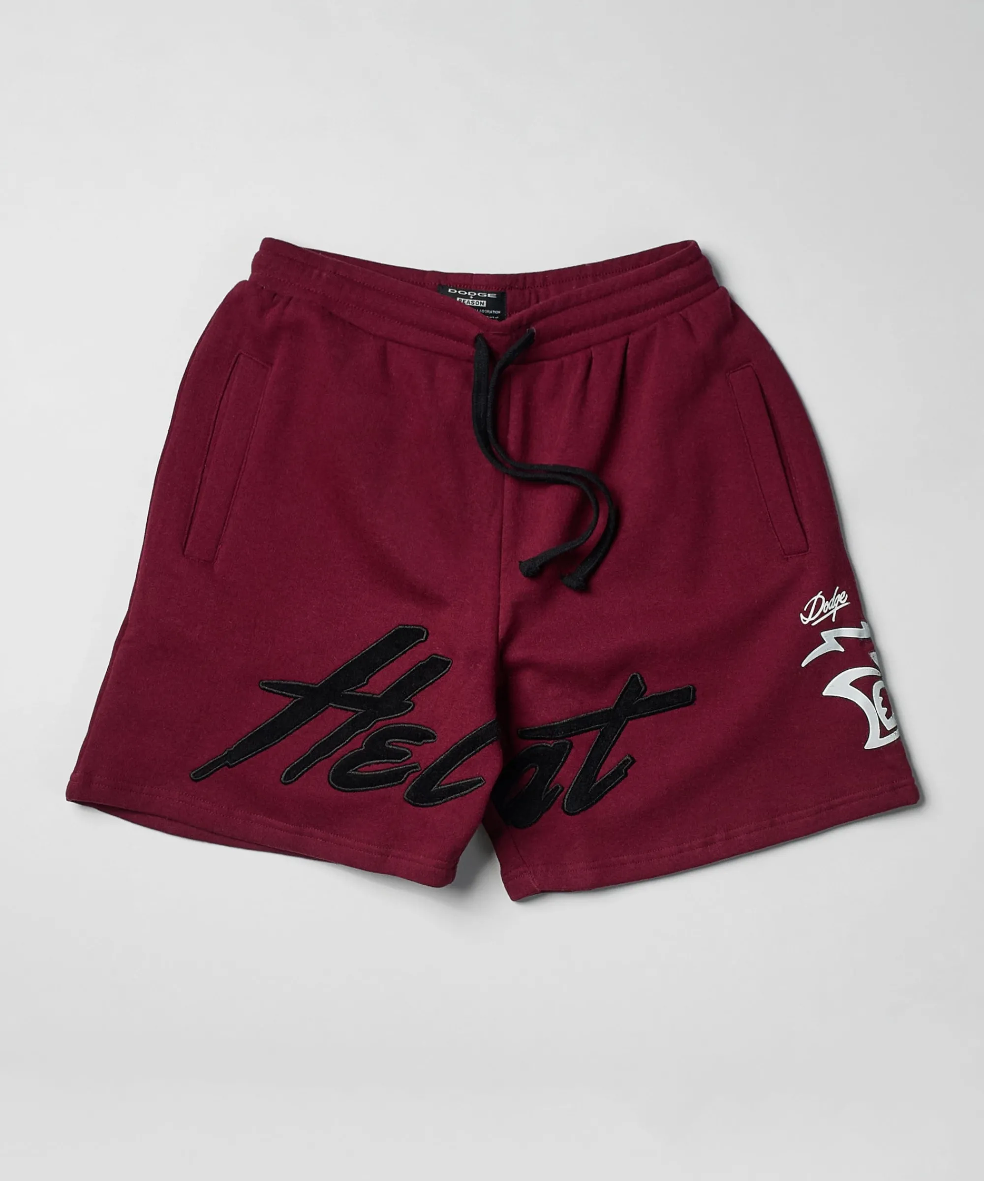 hellcat_embroidered_fleece_shorts__burgundy_0.webp Best Hellcat Embroidered Fleece Shorts - Burgundy Shorts