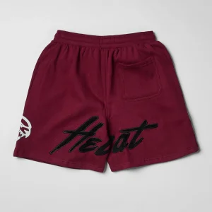 Best Hellcat Embroidered Fleece Shorts - Burgundy Shorts