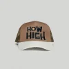 Shop How High Embroidery Trucker Hat - Khaki Hats