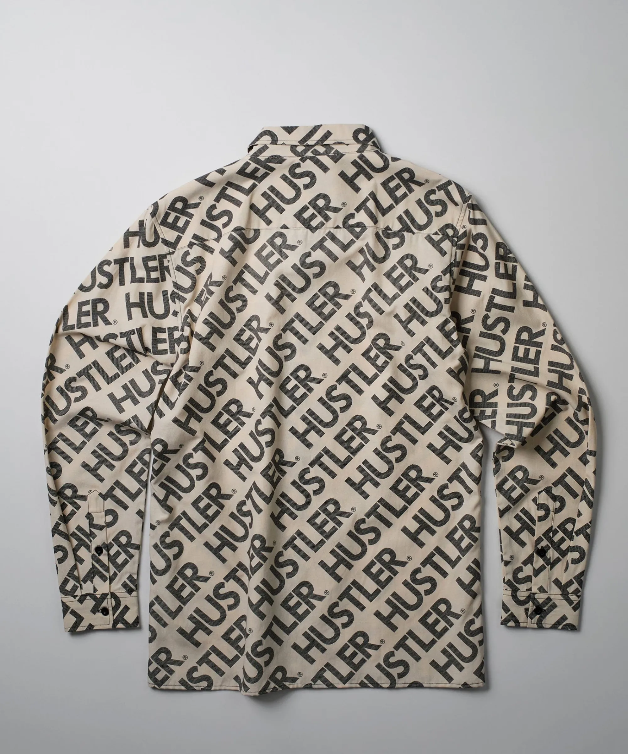 hustler_logo_long_sleeve_oxford_shirt_1-1.webp Sale Hustler Logo Long Sleeve Oxford Shirt Button Downs