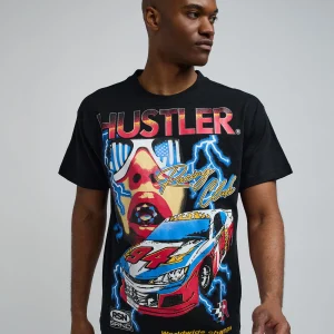 Clearance Hustler Racing Short Sleeve Graphic Tee - Black Graphic Tees
