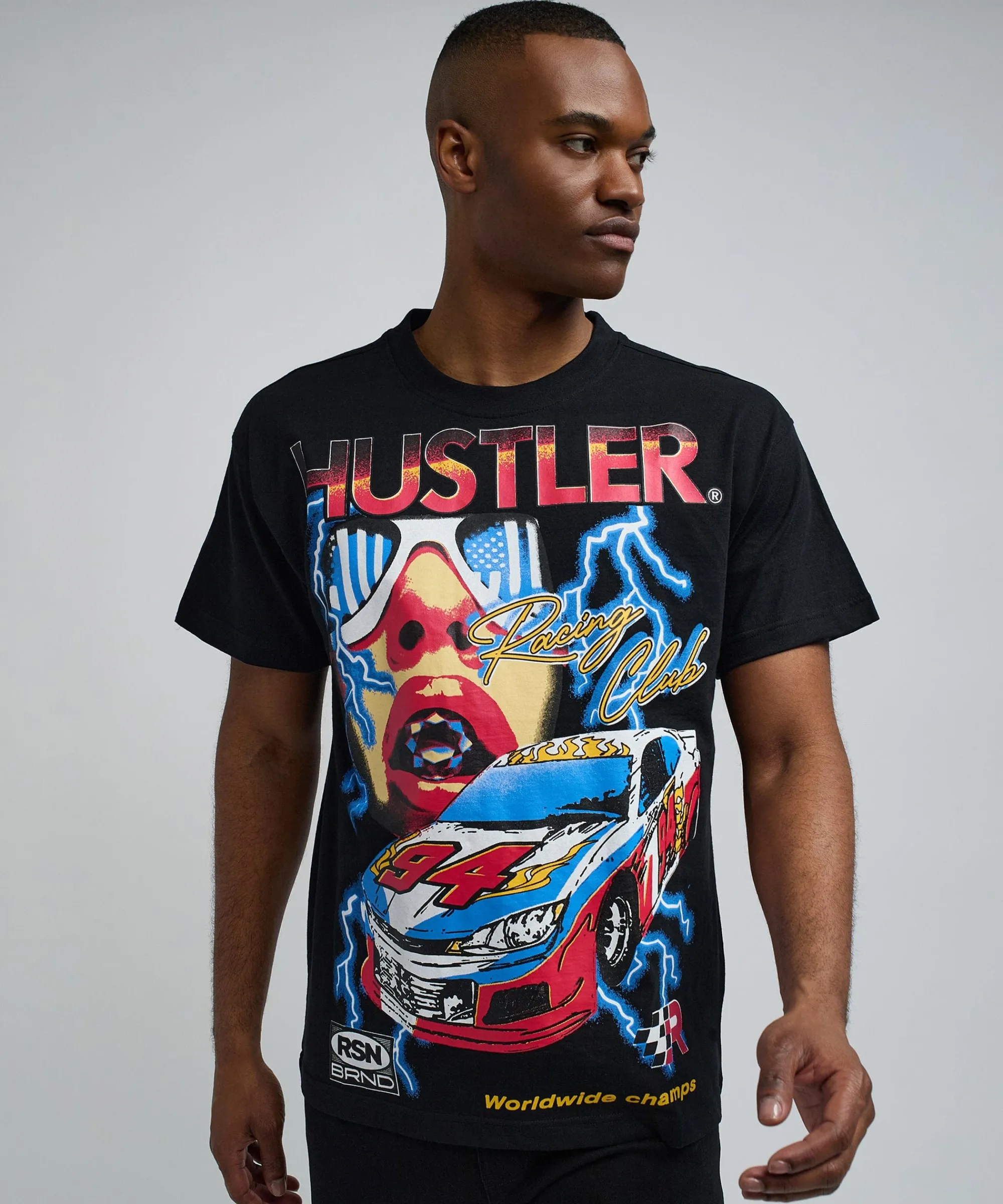 hustler_racing_short_sleeve_graphic_tee__black_1.webp Clearance Hustler Racing Short Sleeve Graphic Tee - Black Graphic Tees