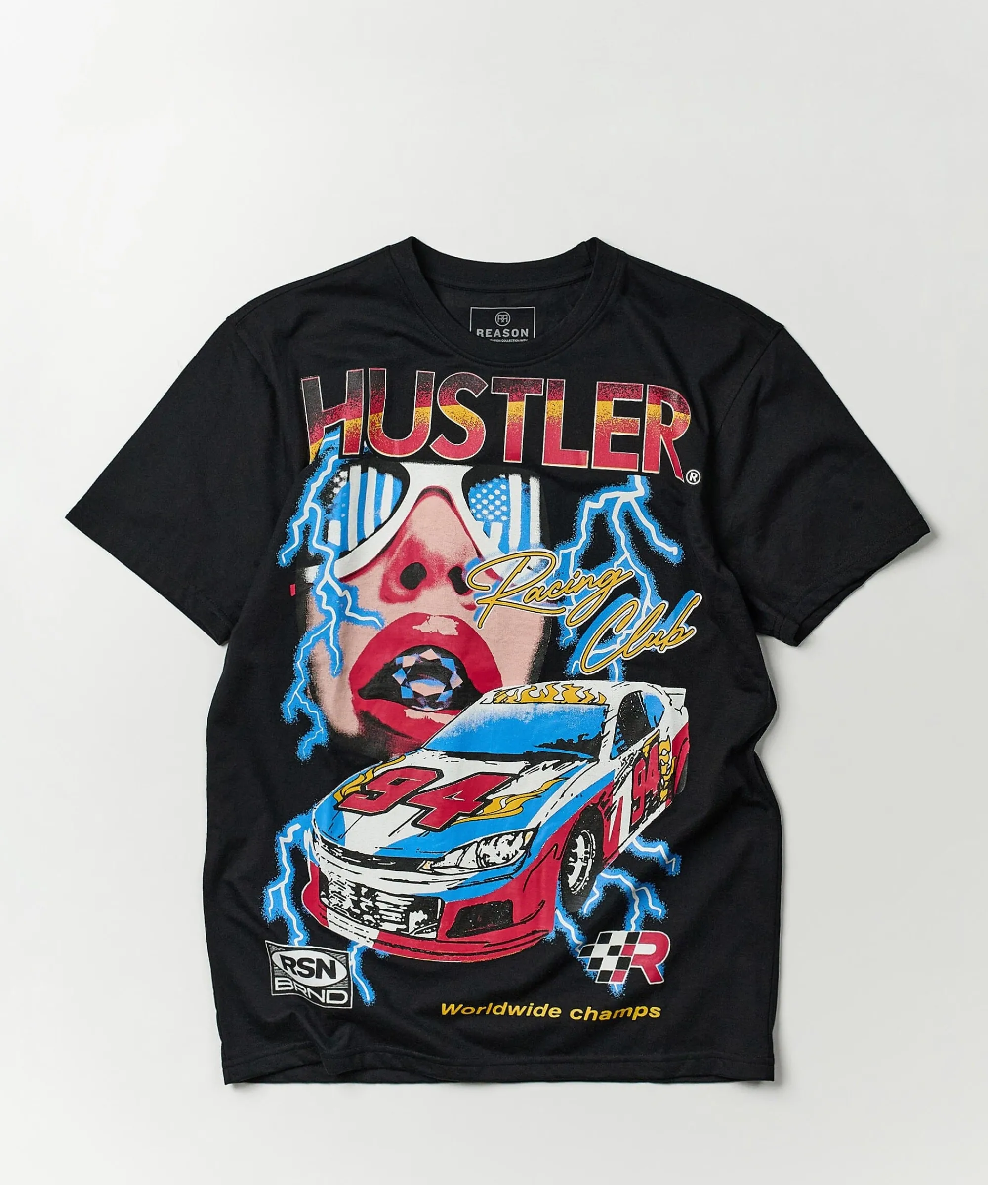 hustler_racing_short_sleeve_graphic_tee__black_2.webp Clearance Hustler Racing Short Sleeve Graphic Tee - Black Graphic Tees