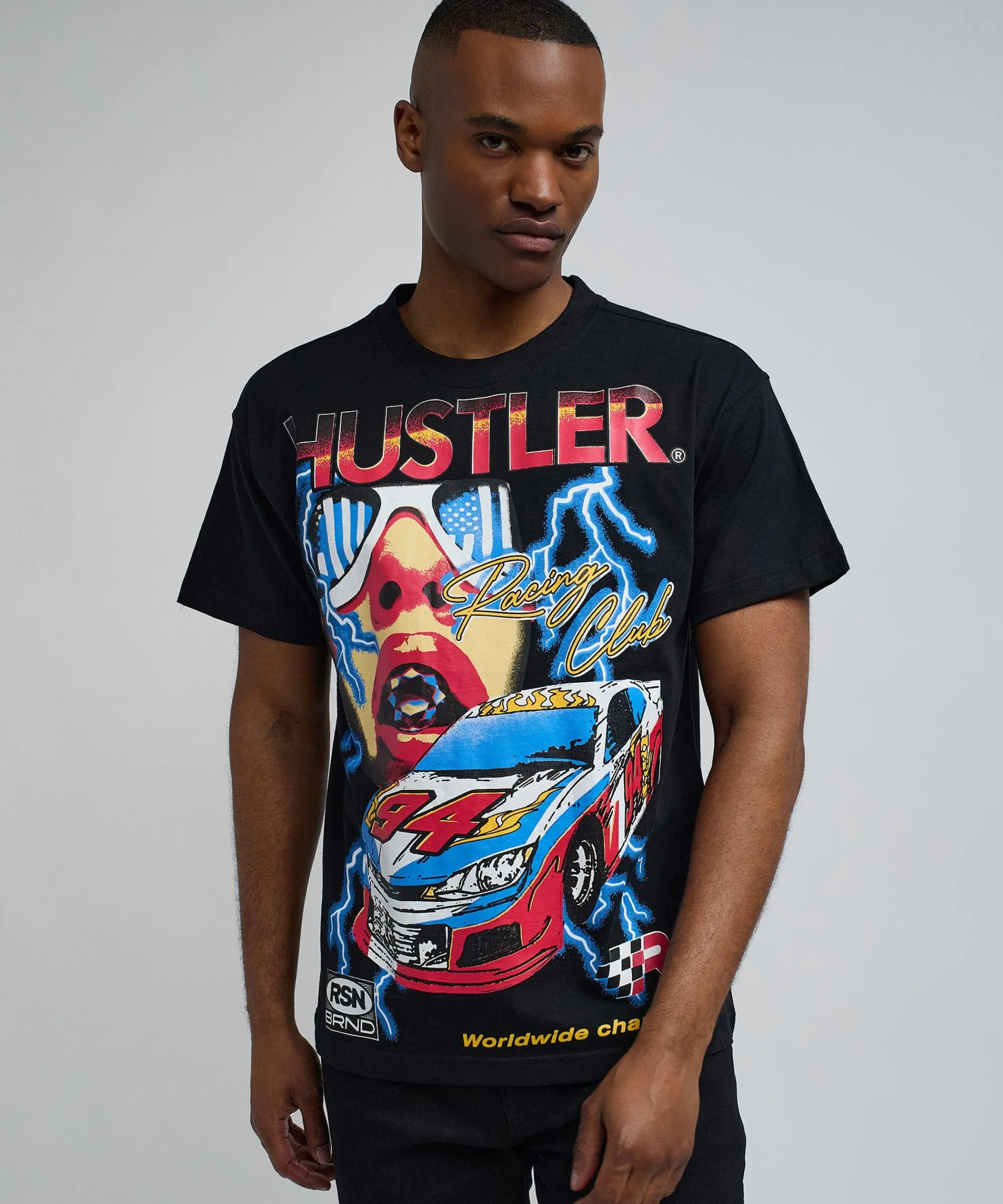 hustler_racing_short_sleeve_graphic_tee__black_4.webp Clearance Hustler Racing Short Sleeve Graphic Tee - Black Graphic Tees