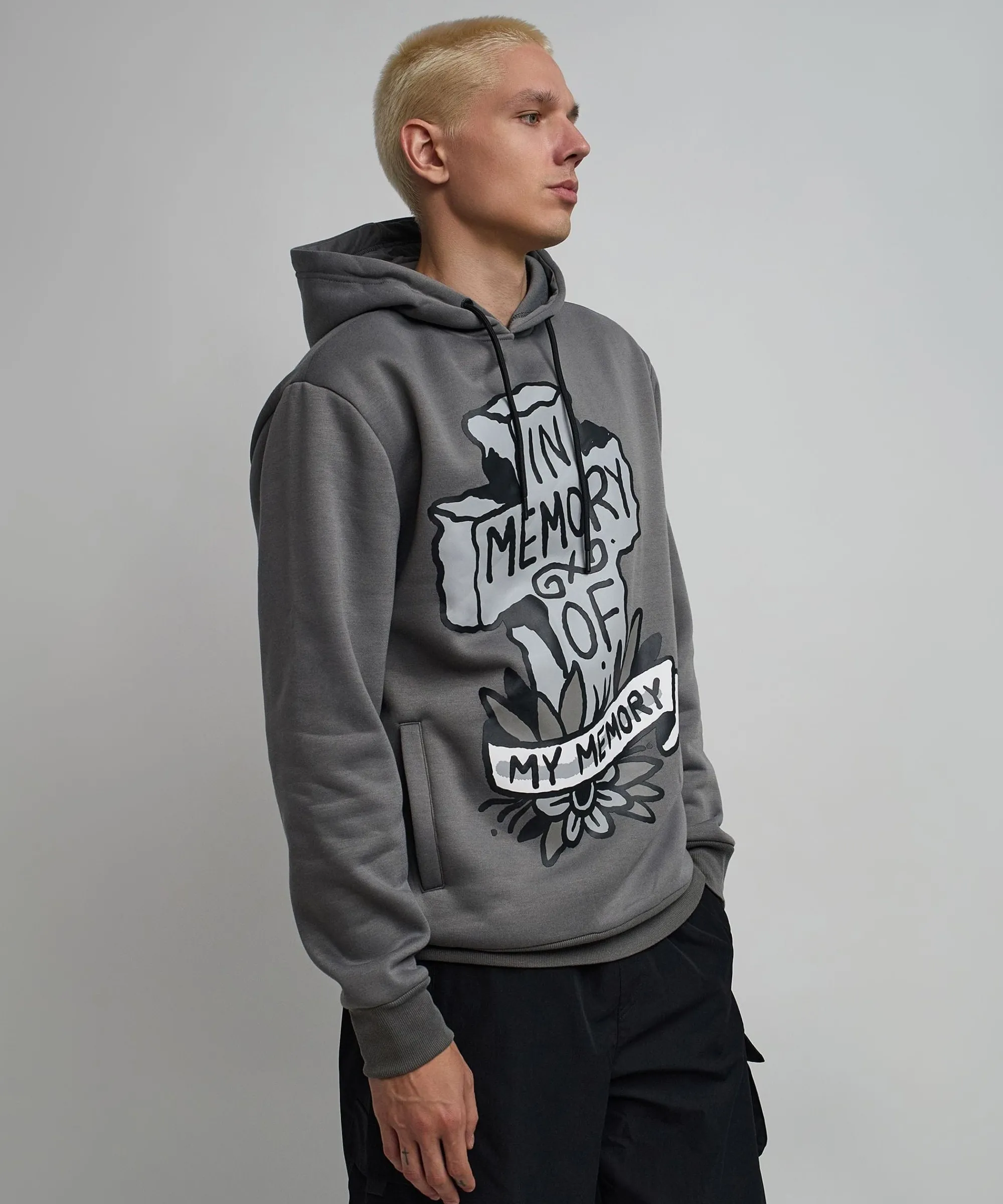 in_memory_of_graphic_print_hoodie__grey_4.webp Flash Sale In Memory Of Graphic Print Hoodie - Grey Hoodies | Hoodies