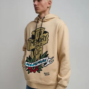 Shop In Memory Of Graphic Print Hoodie - Khaki Hoodies | Hoodies
