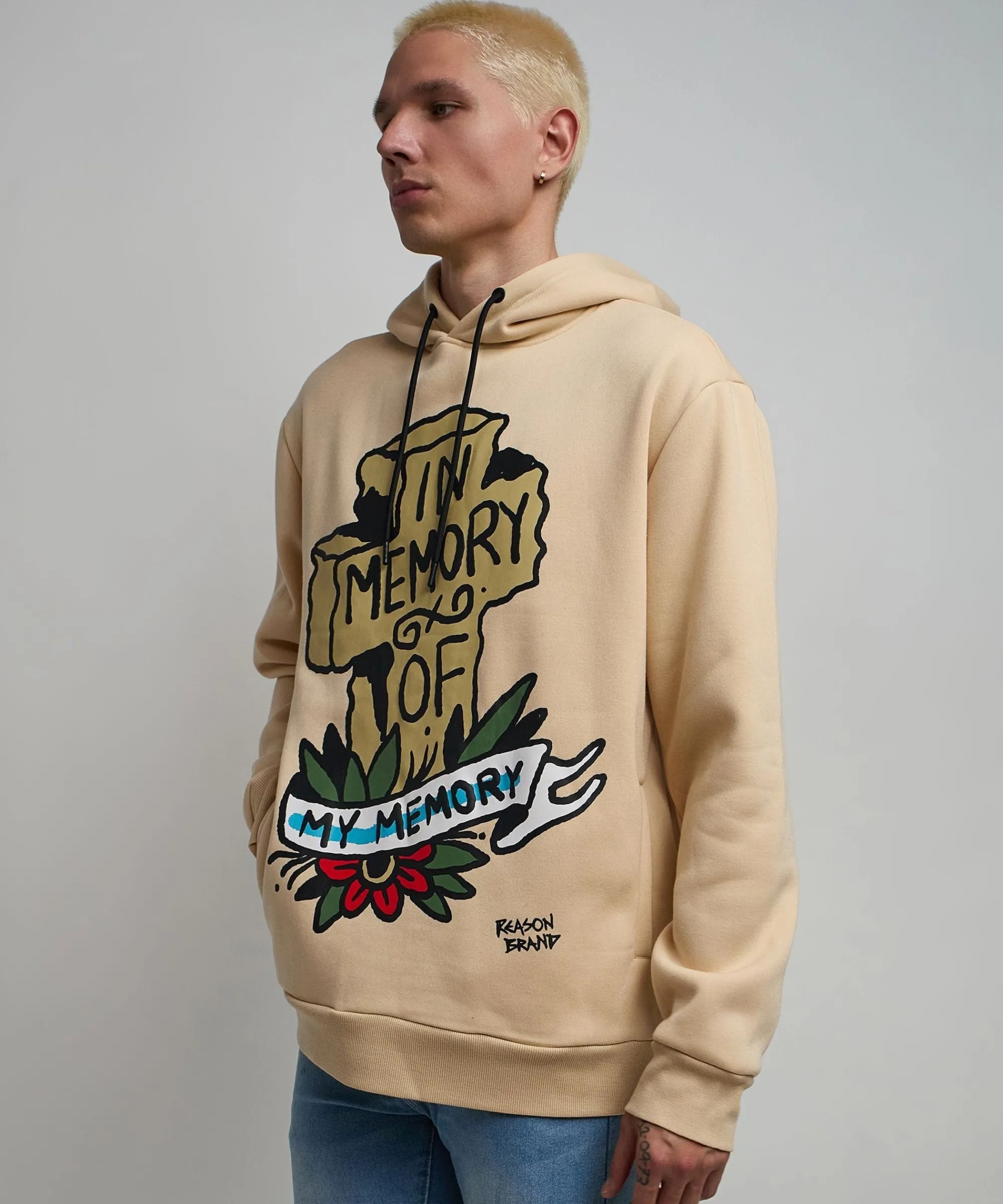 in_memory_of_graphic_print_hoodie__khaki_3.webp Shop In Memory Of Graphic Print Hoodie - Khaki Hoodies | Hoodies