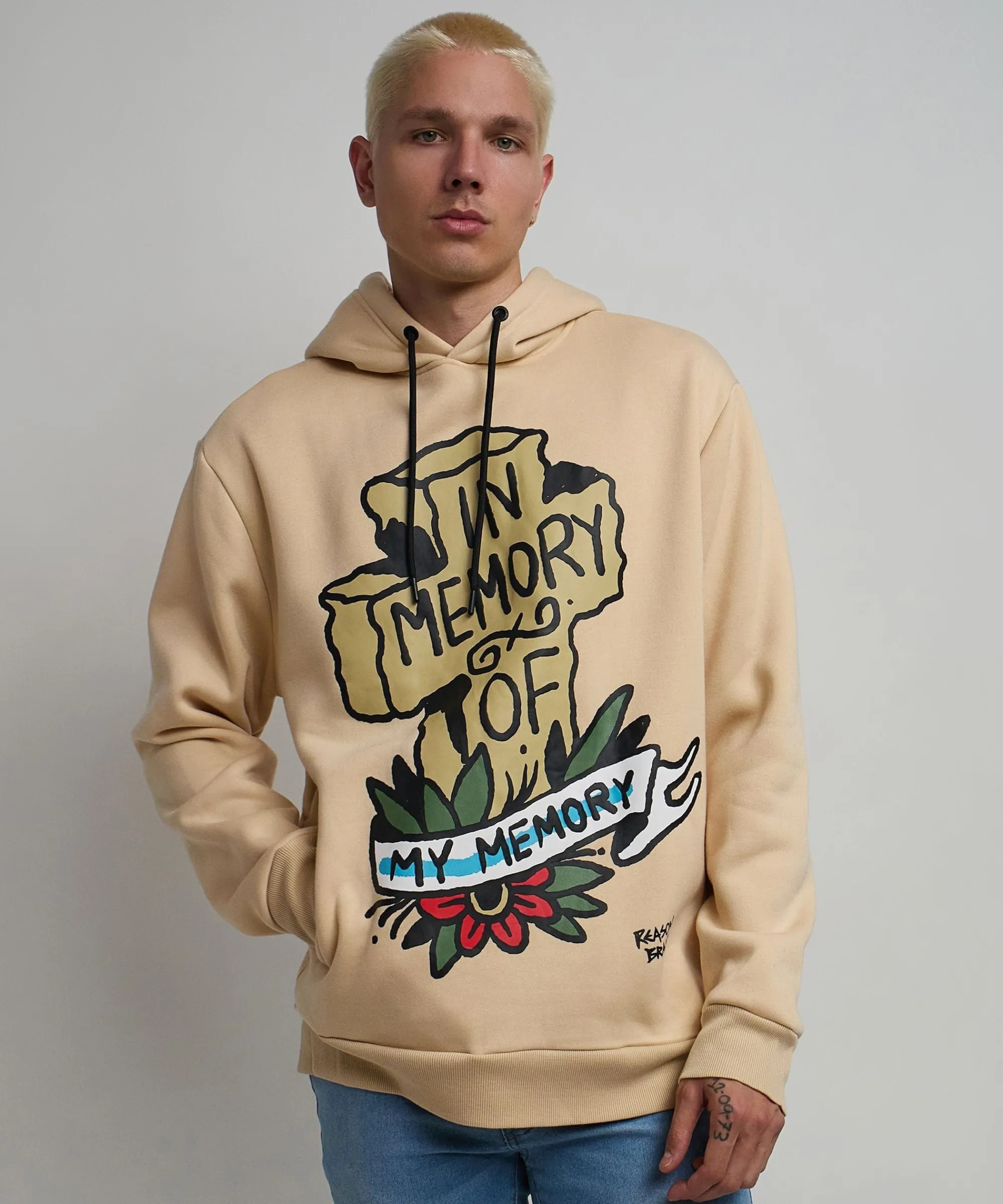 in_memory_of_graphic_print_hoodie__khaki_5.webp Shop In Memory Of Graphic Print Hoodie - Khaki Hoodies | Hoodies