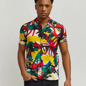 Best Sale Isle Allover Print Short Sleeve Shirt Button Downs