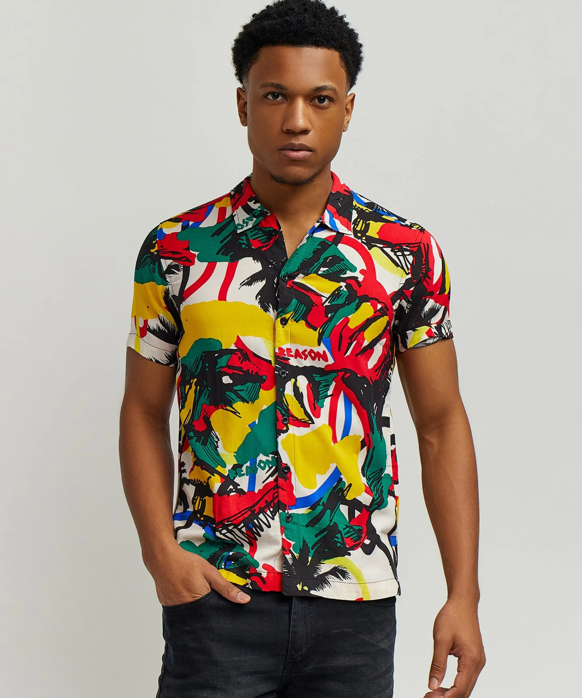 isle_allover_print_short_sleeve_shirt_0.webp Best Sale Isle Allover Print Short Sleeve Shirt Button Downs