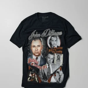 Shop John Dillinger Vintage Short Sleeve Tee - Black Graphic Tees