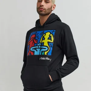 Sale Keith Haring Characters Hoodie - Black Hoodies | Hoodies
