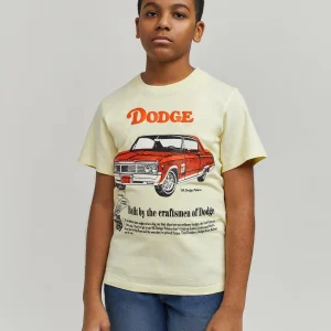 Online Kids Dodge Boys Short Sleeve Tee - Khaki Graphic Tees