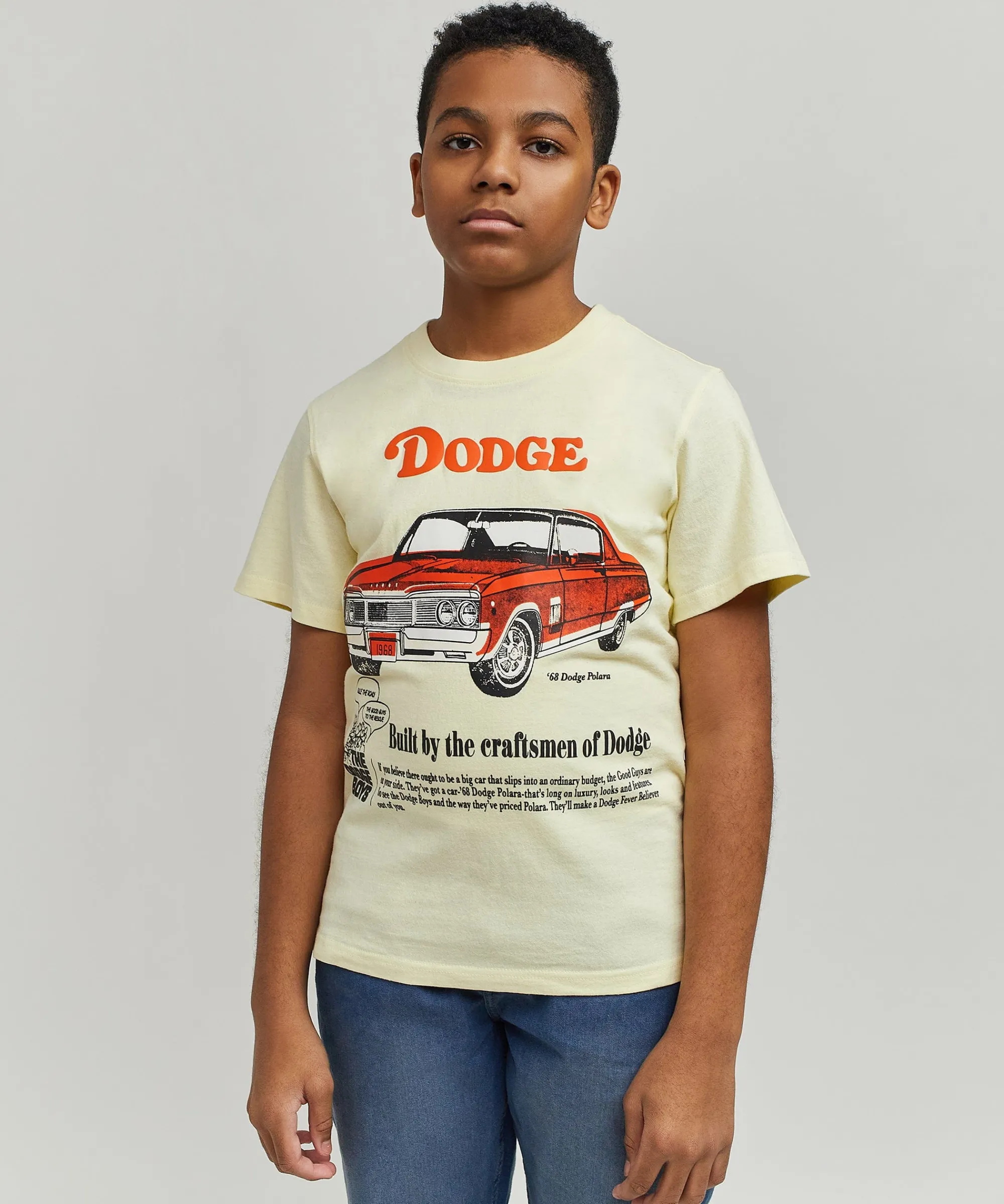 kids_dodge_boys_short_sleeve_tee__khaki_6.webp Online Kids Dodge Boys Short Sleeve Tee - Khaki Graphic Tees