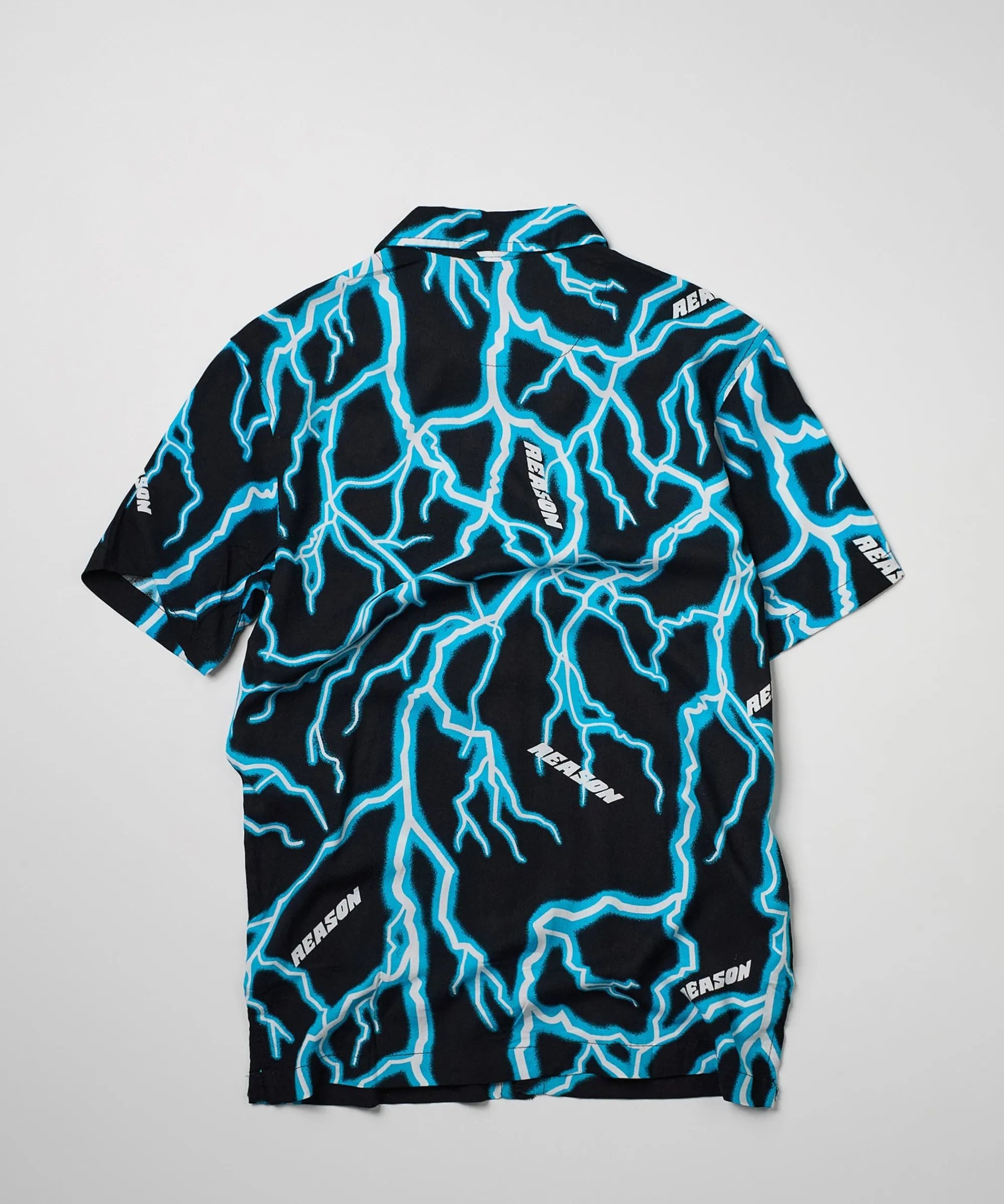 lightning_allover_print_short_sleeve_shirt_1.webp Best Sale Lightning Allover Print Short Sleeve Shirt Button Downs
