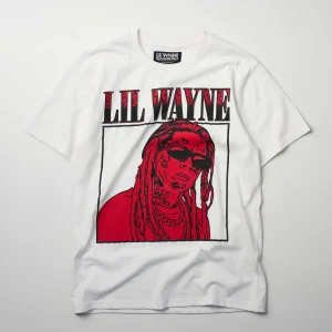 Clearance Lil Wayne Box Short Sleeve Tee - White Graphic Tees