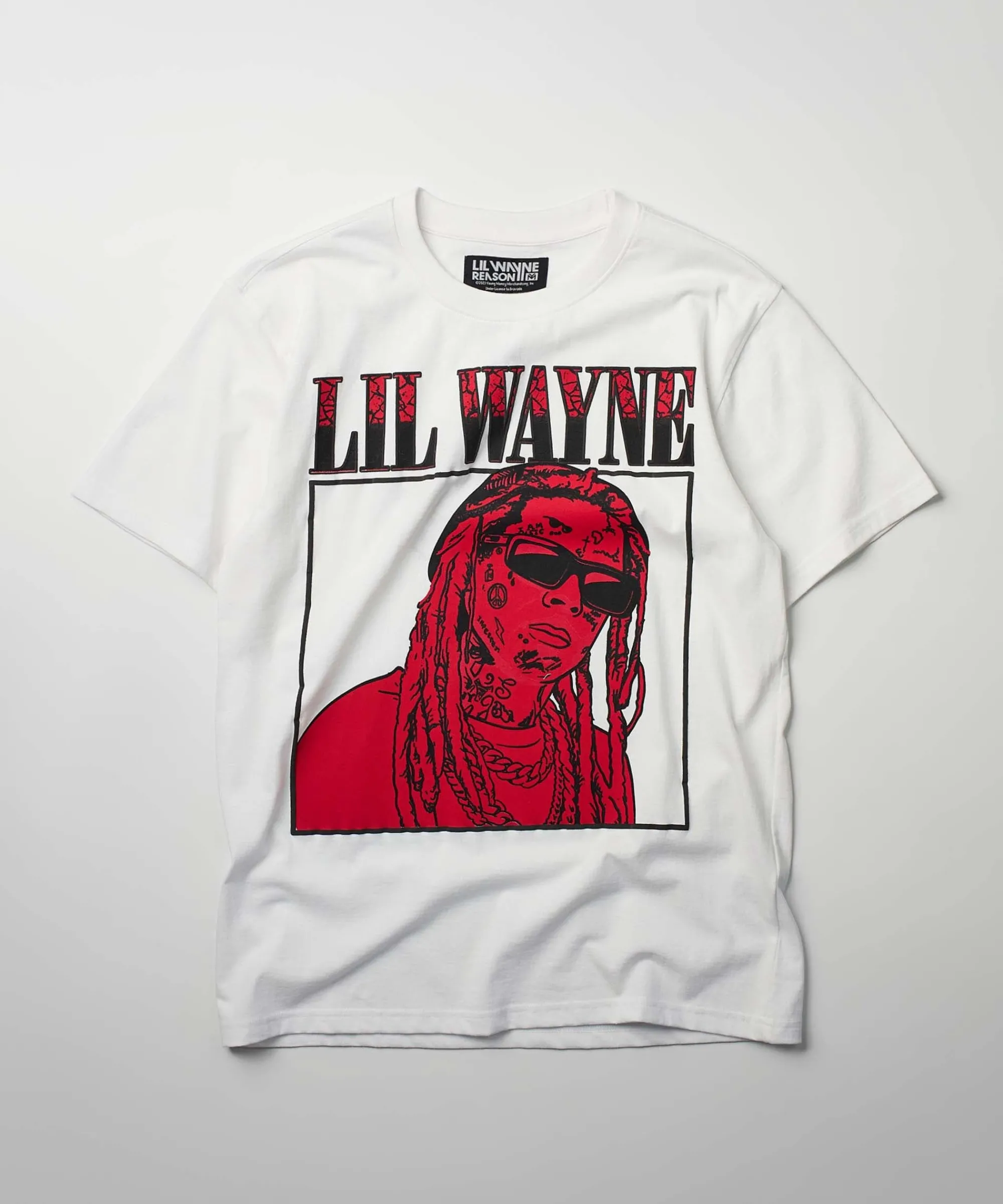 lil_wayne_box_short_sleeve_tee__white_1.webp Clearance Lil Wayne Box Short Sleeve Tee - White Graphic Tees