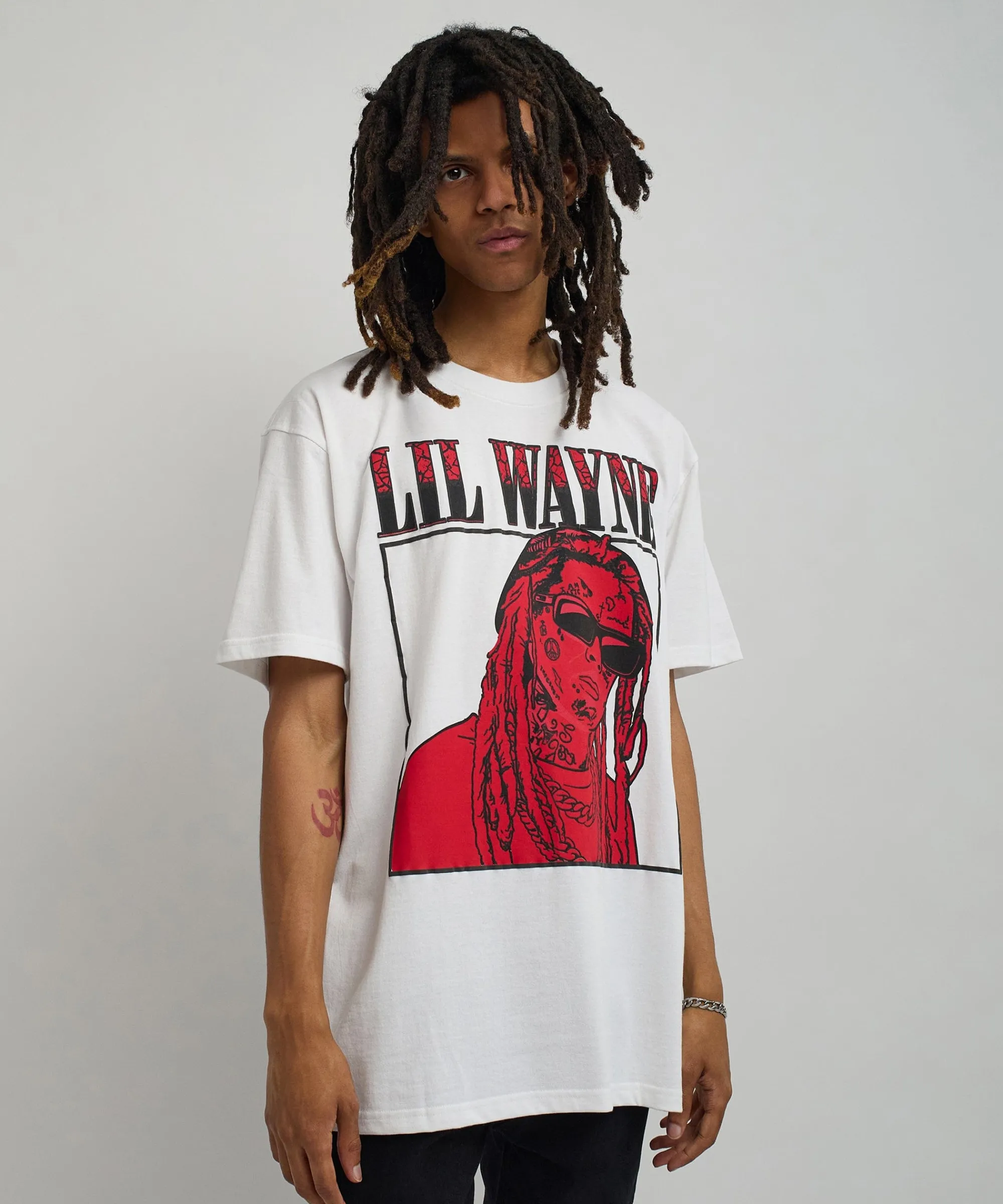 lil_wayne_box_short_sleeve_tee__white_3.webp Clearance Lil Wayne Box Short Sleeve Tee - White Graphic Tees