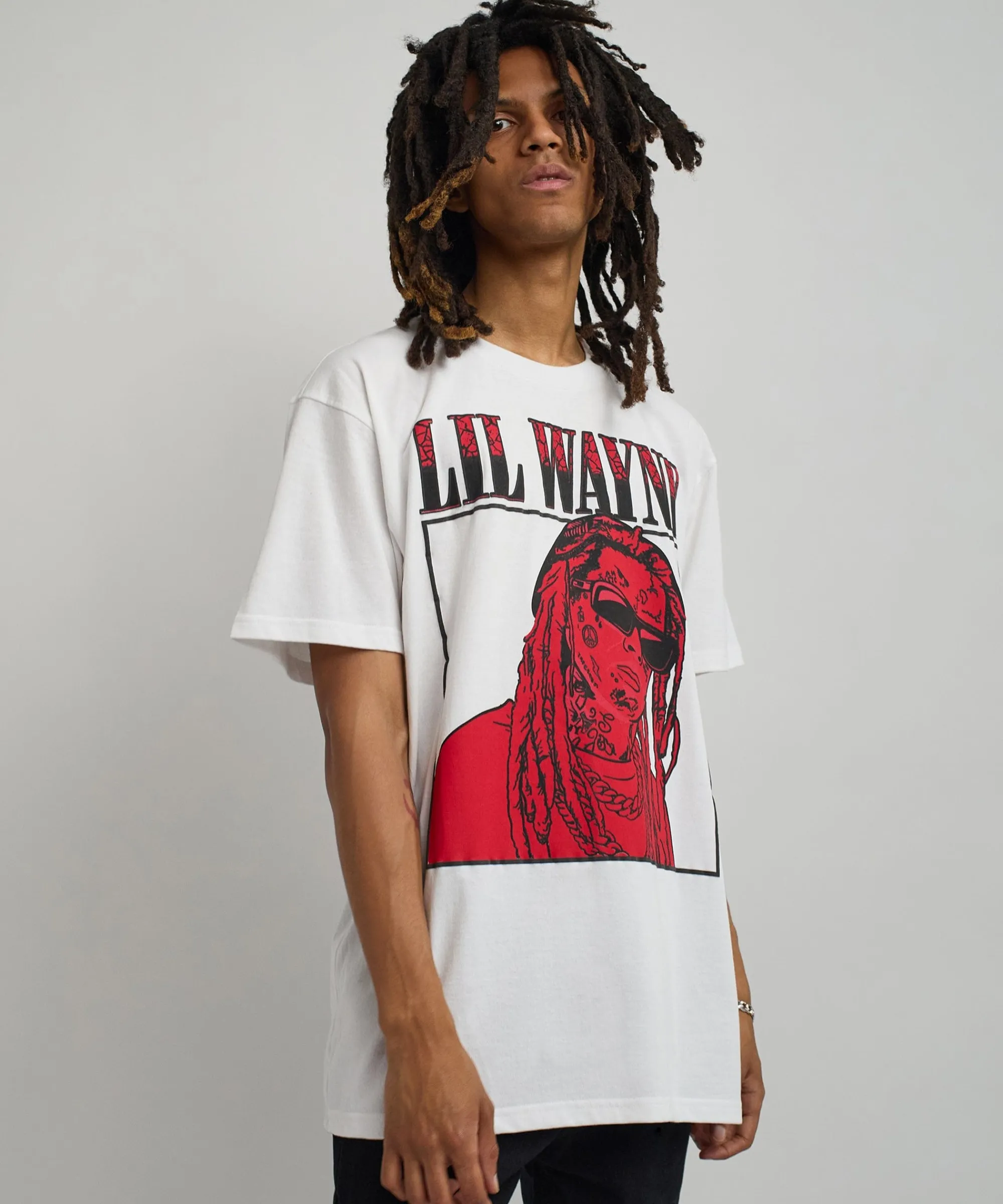 lil_wayne_box_short_sleeve_tee__white_4.webp Clearance Lil Wayne Box Short Sleeve Tee - White Graphic Tees