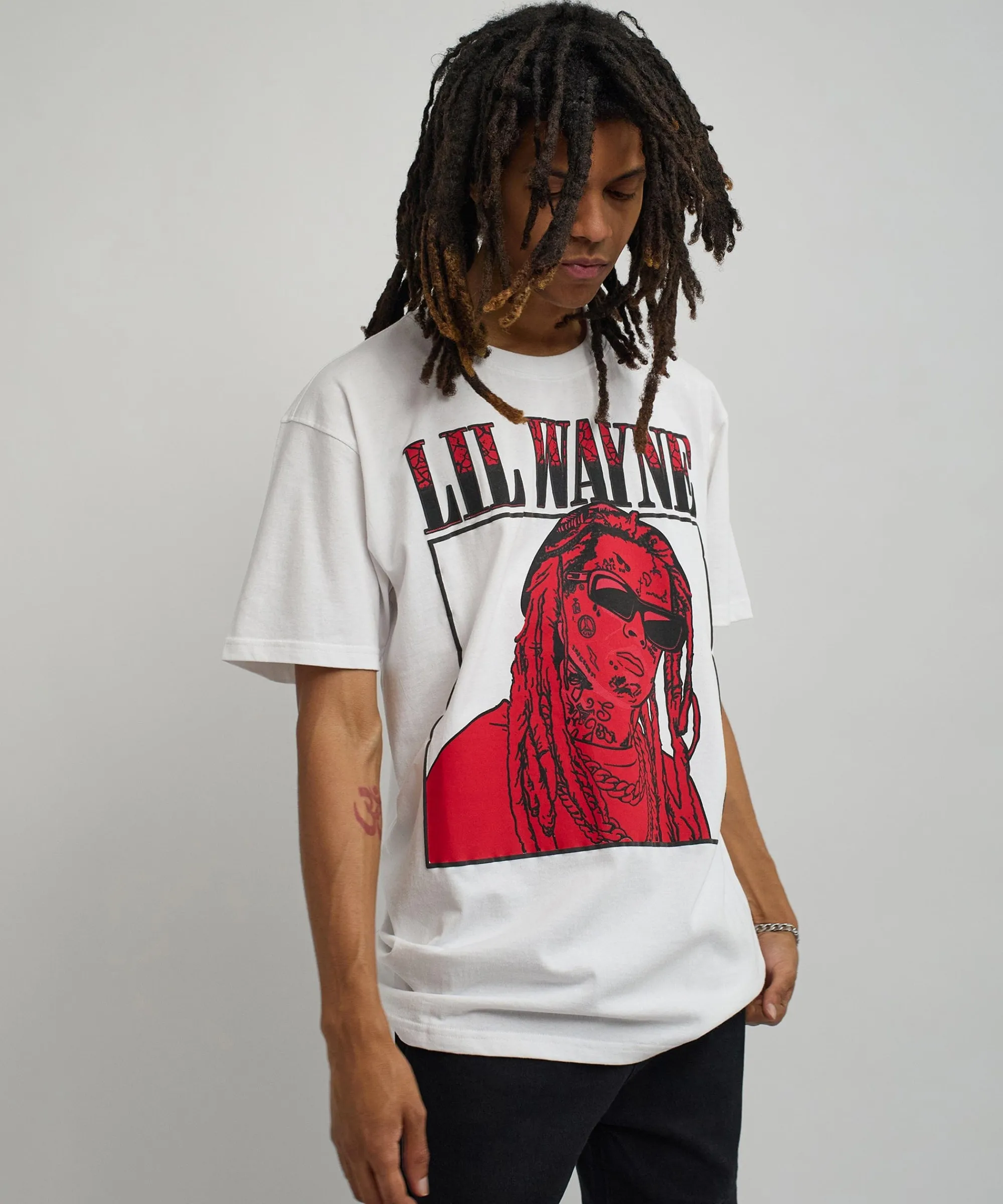 lil_wayne_box_short_sleeve_tee__white_6.webp Clearance Lil Wayne Box Short Sleeve Tee - White Graphic Tees