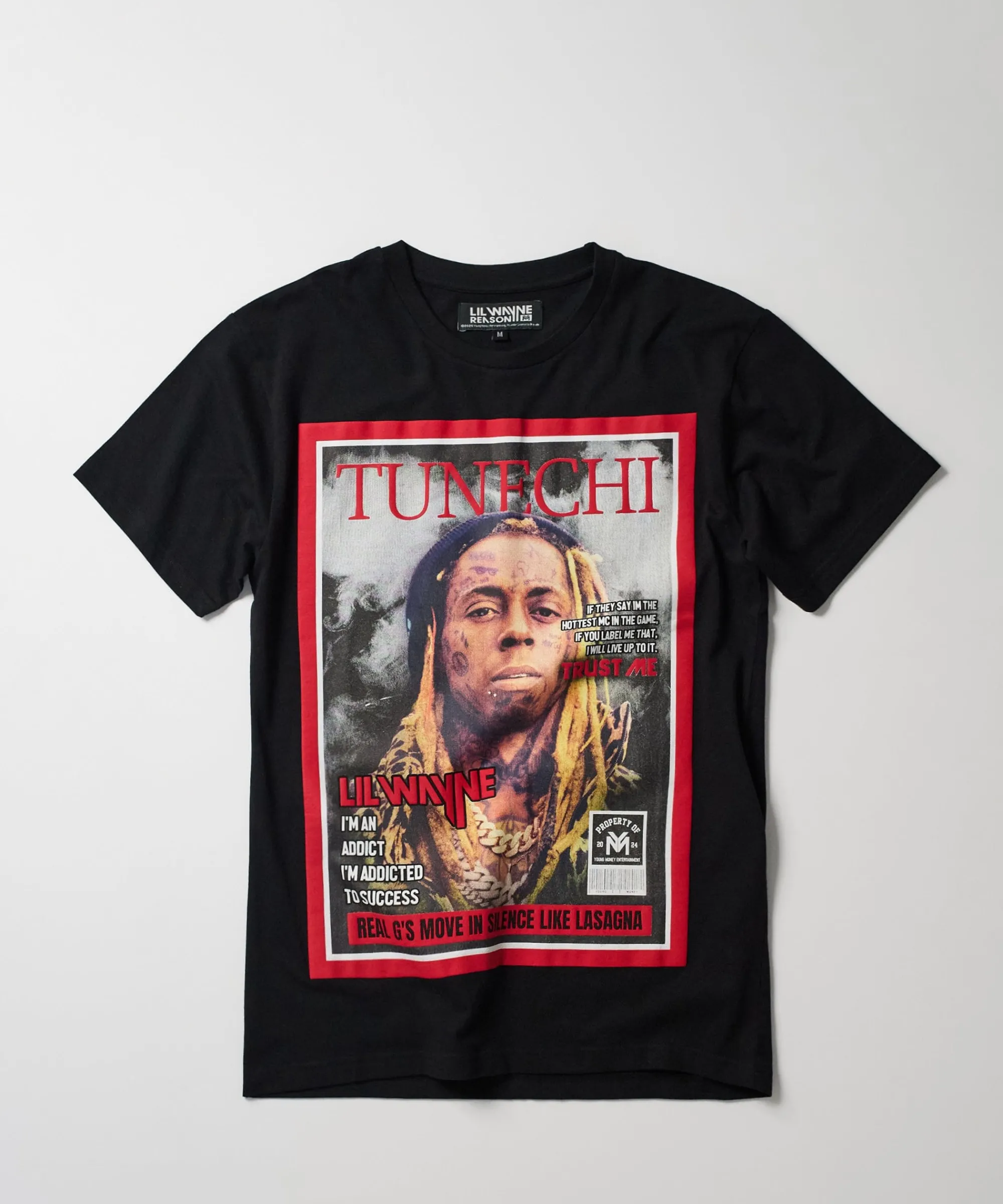 lil_wayne_cover_short_sleeve_tee__black_0.webp Online Lil Wayne Cover Short Sleeve Tee - Black Graphic Tees
