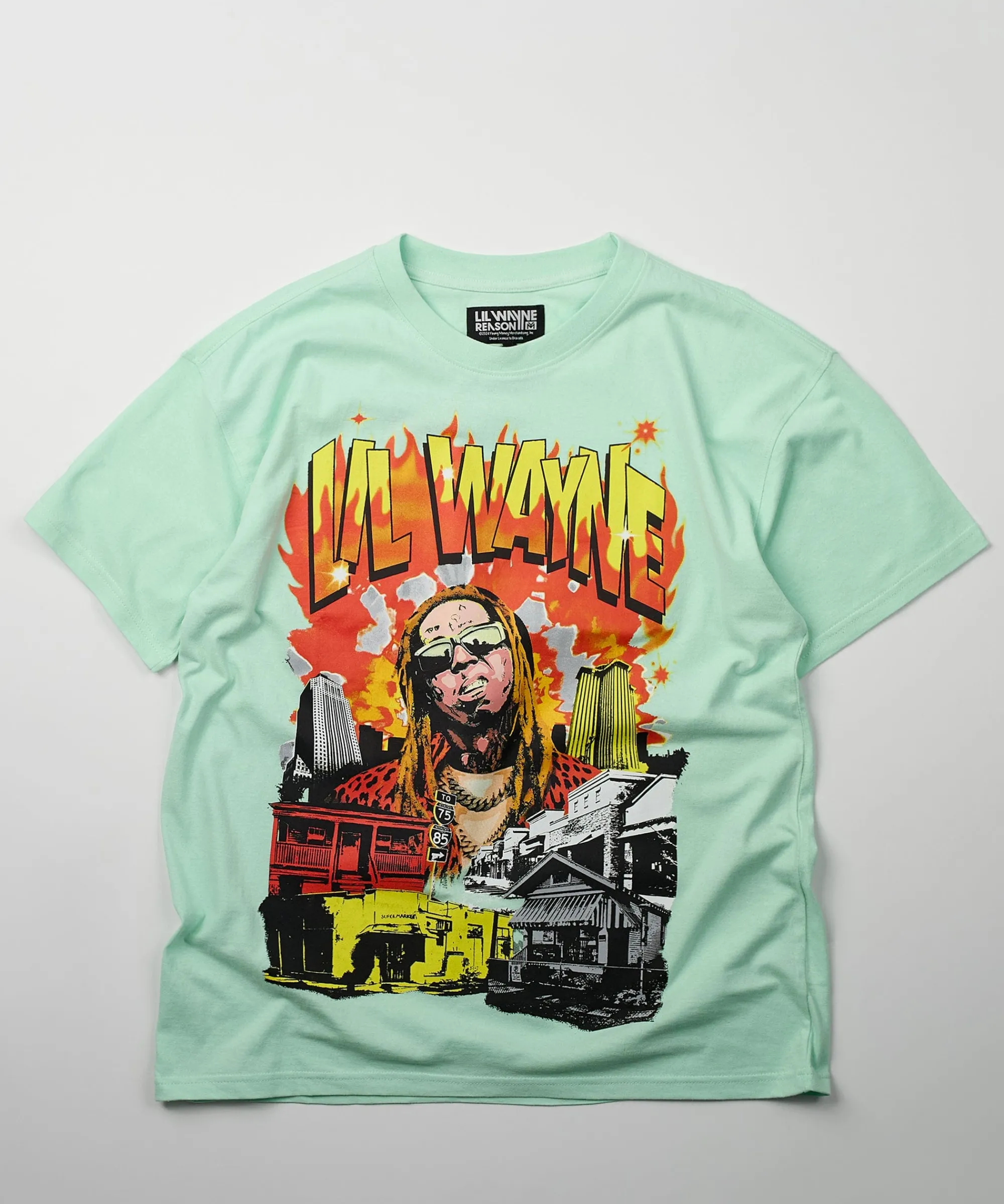 lil_wayne_new_orleans_short_sleeve_tee__mint_0.webp Outlet Lil Wayne New Orleans Short Sleeve Tee - Mint Graphic Tees