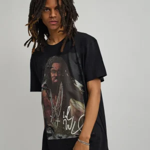 Discount Lil Wayne Portrait Short Sleeve Tee - Black Graphic Tees