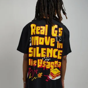 Best Sale Lil Wayne Real GS Front And Back Print Short Sleeve Tee - Black Graphic Tees