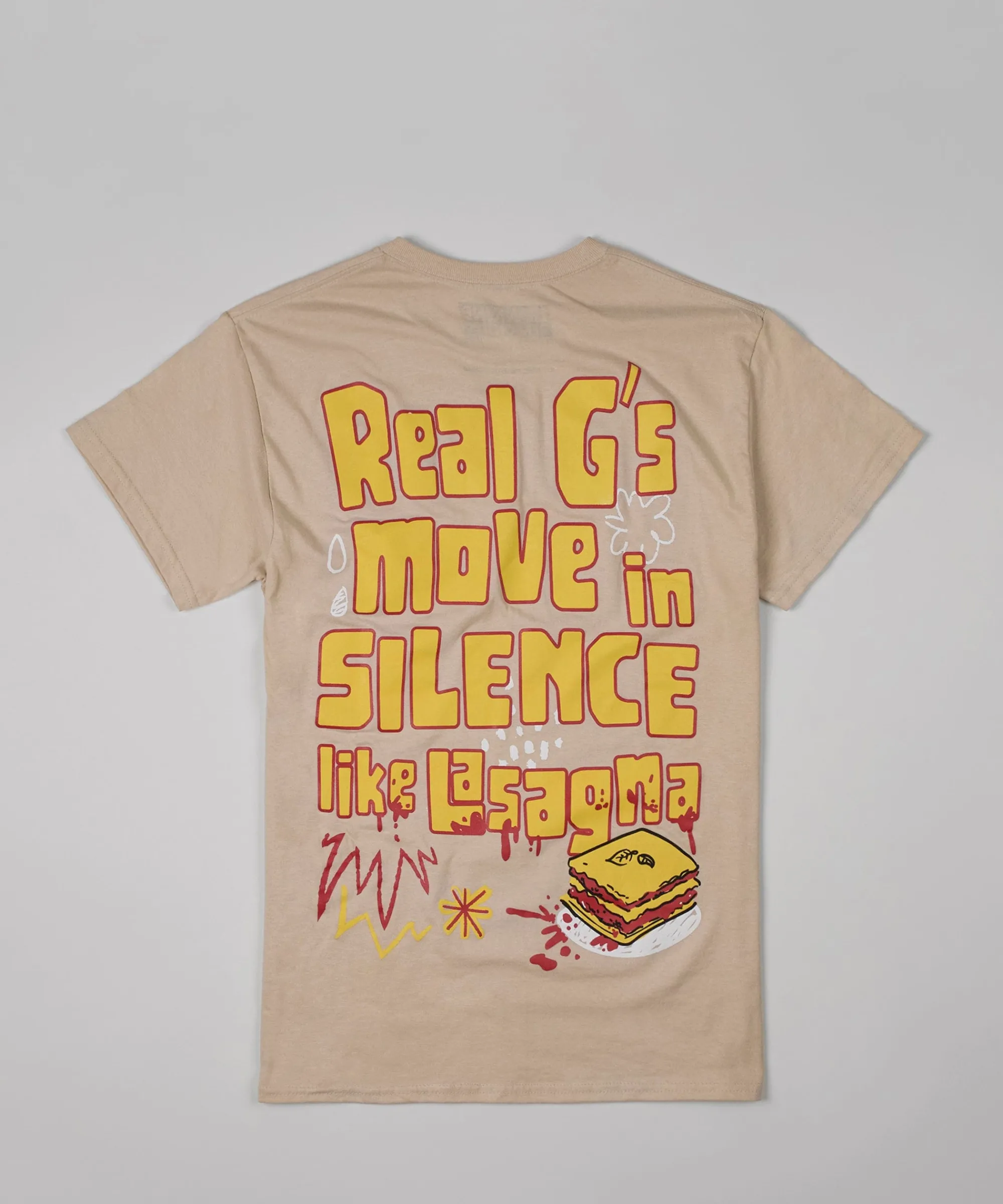 lil_wayne_real_gs_front_and_back_print_short_sleeve_tee__khaki_2.webp Clearance Lil Wayne Real GS Front And Back Print Short Sleeve Tee - Khaki Graphic Tees