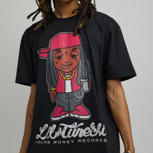 Best Sale Lil Wayne Tunechi Short Sleeve Tee - Black Graphic Tees