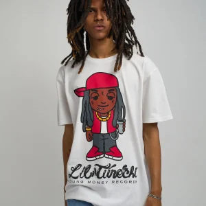 Hot Lil Wayne Tunechi Short Sleeve Tee - White Graphic Tees