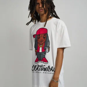 Hot Lil Wayne Tunechi Short Sleeve Tee - White Graphic Tees