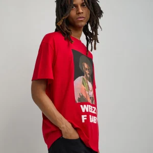 Discount Lil Wayne Weezy F Baby Photo Short Sleeve Tee - Red Graphic Tees