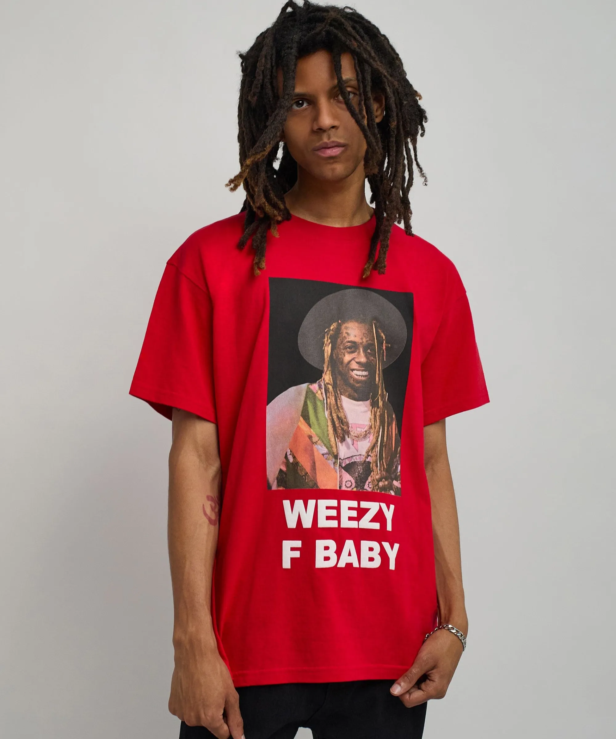 lil_wayne_weezy_f_baby_photo_short_sleeve_tee__red_6.webp Discount Lil Wayne Weezy F Baby Photo Short Sleeve Tee - Red Graphic Tees