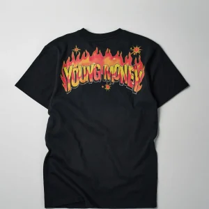 Cheap Lil Wayne Young Graffiti Short Sleeve Tee - Black Graphic Tees