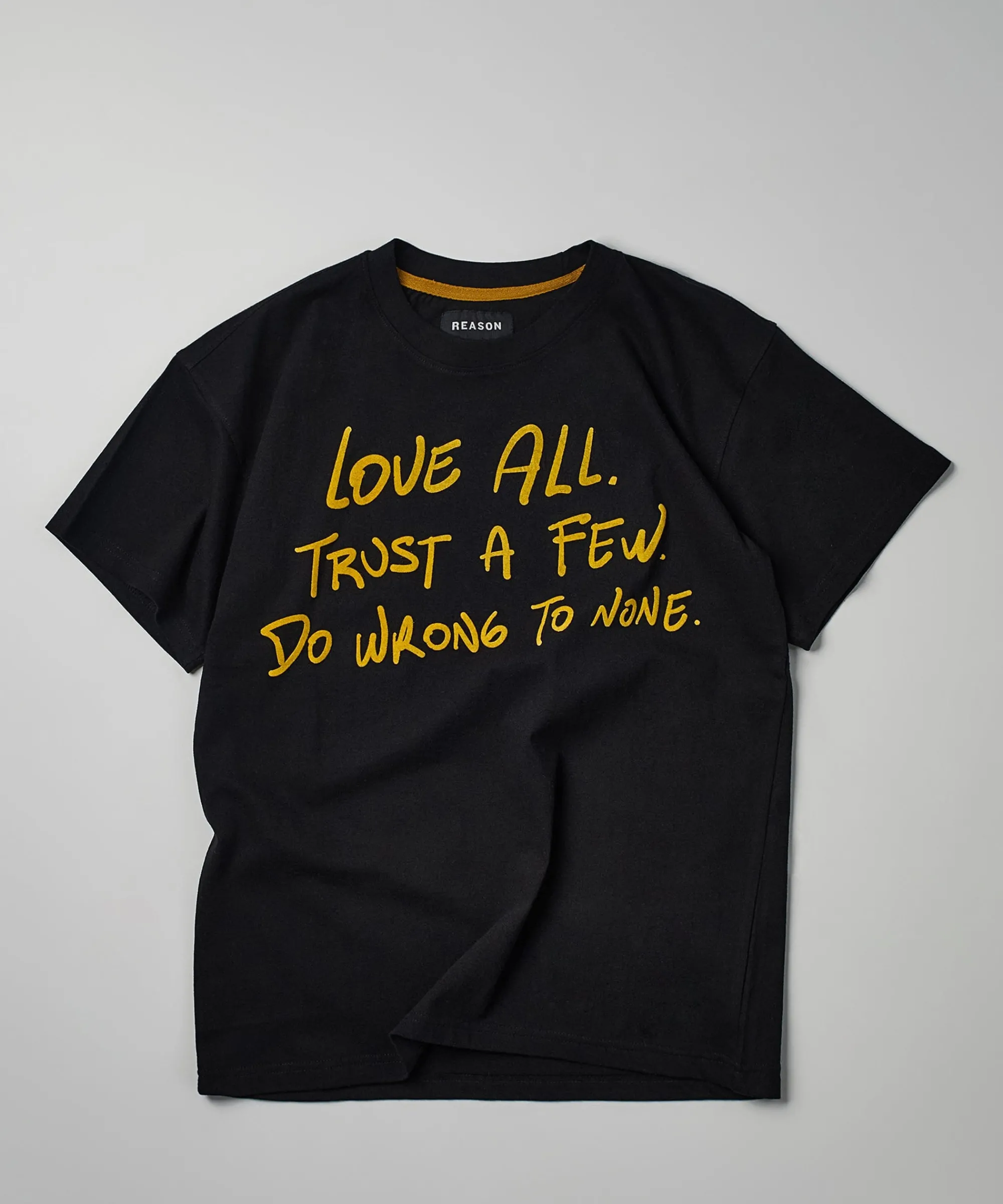 love_all_flocking_print_short_sleeve_tee__black_0.webp Cheap Love All Flocking Print Short Sleeve Tee - Black Graphic Tees