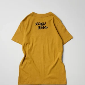 Sale Love All Flocking Print Short Sleeve Tee - Khaki Graphic Tees