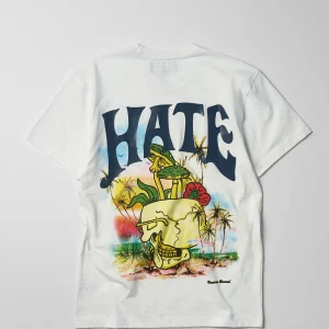 Store Love Hate Short Sleeve Tee - White Graphic Tees