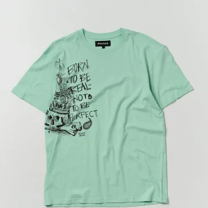 Best Sale Luca Graphic Print Embroidery Short Sleeve Tee - Olive Green Graphic Tees
