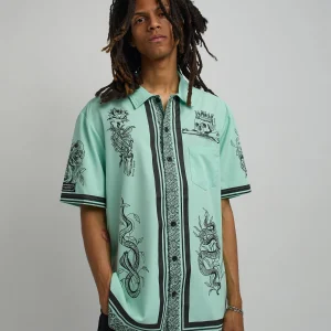 Hot Luca Short Sleeve Shirt - Olive Green Button Downs