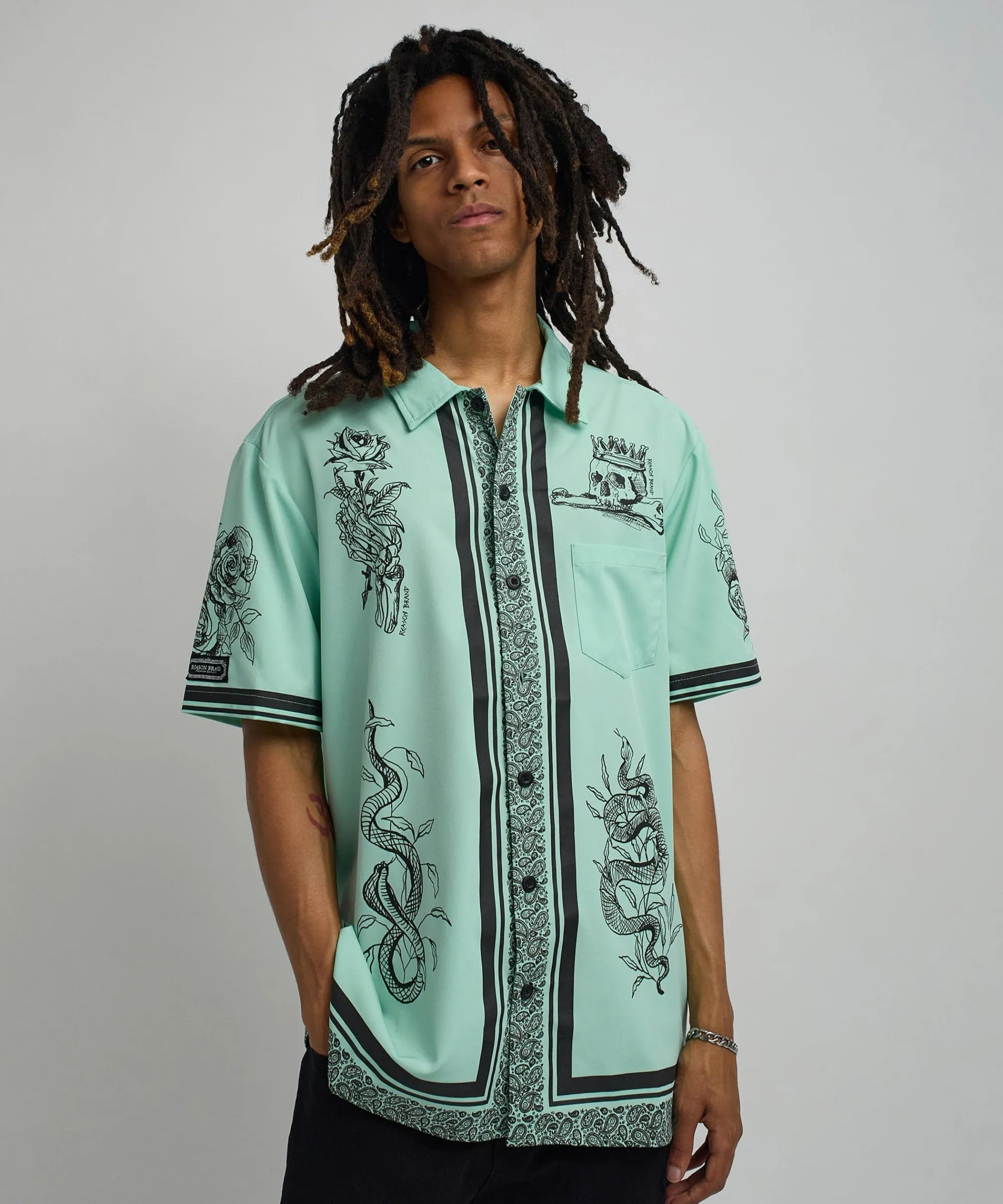 luca_short_sleeve_shirt__olive_green_0.webp Hot Luca Short Sleeve Shirt - Olive Green Button Downs