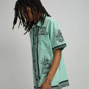 Hot Luca Short Sleeve Shirt - Olive Green Button Downs