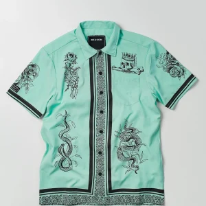 Hot Luca Short Sleeve Shirt - Olive Green Button Downs