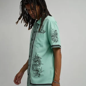 Hot Luca Short Sleeve Shirt - Olive Green Button Downs