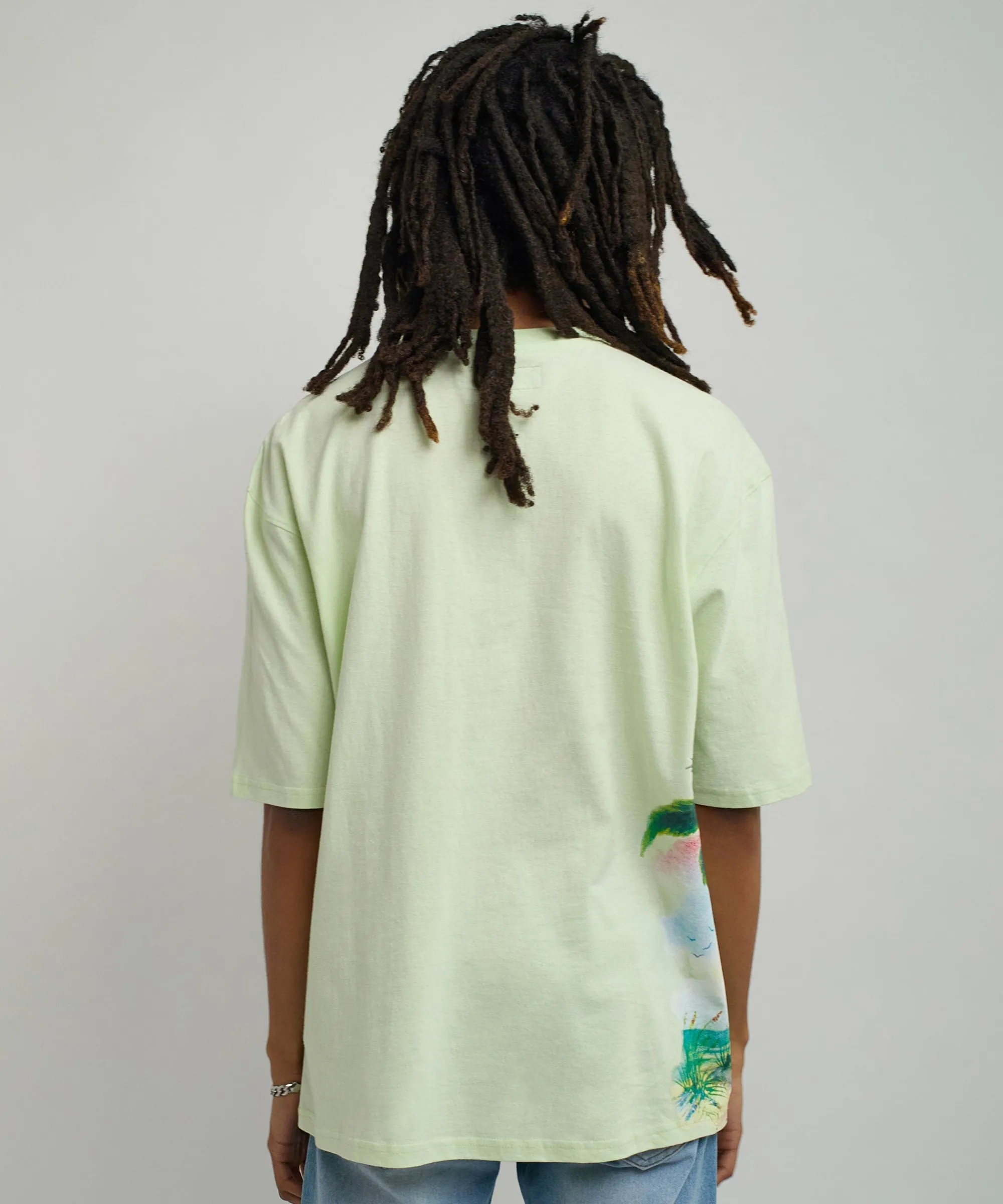 luckier_we_become_oversized_graphic_tee__olive_green_6.webp Outlet Luckier We Become Oversized Graphic Tee - Olive Green Graphic Tees | Oversized Tees